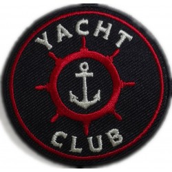 Round Iron-on Embroidery Patch - Yacht Club